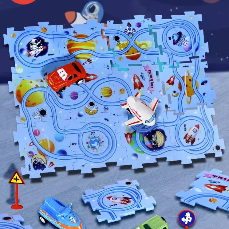 🔥Jeu de puzzle éducatif pour enfants Voiture sur rails🧩