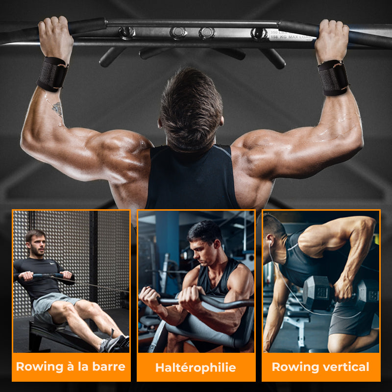 🔥Réduction limitée à 49%🔥Sangles de Poignet Robustes à Crochets pour Haltérophilie