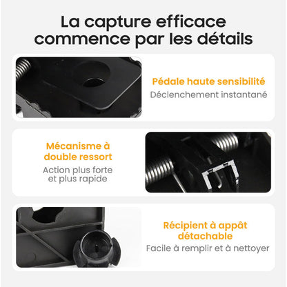 🐀 ACHETEZ 1 - RECEVEZ 1 GRATUIT ! ✨ Piège à Rats Réutilisable - Déclencheur Haute Sensibilité, Sécuritaire pour Enfants/Animaux, Conception Écologique 🏡🔧