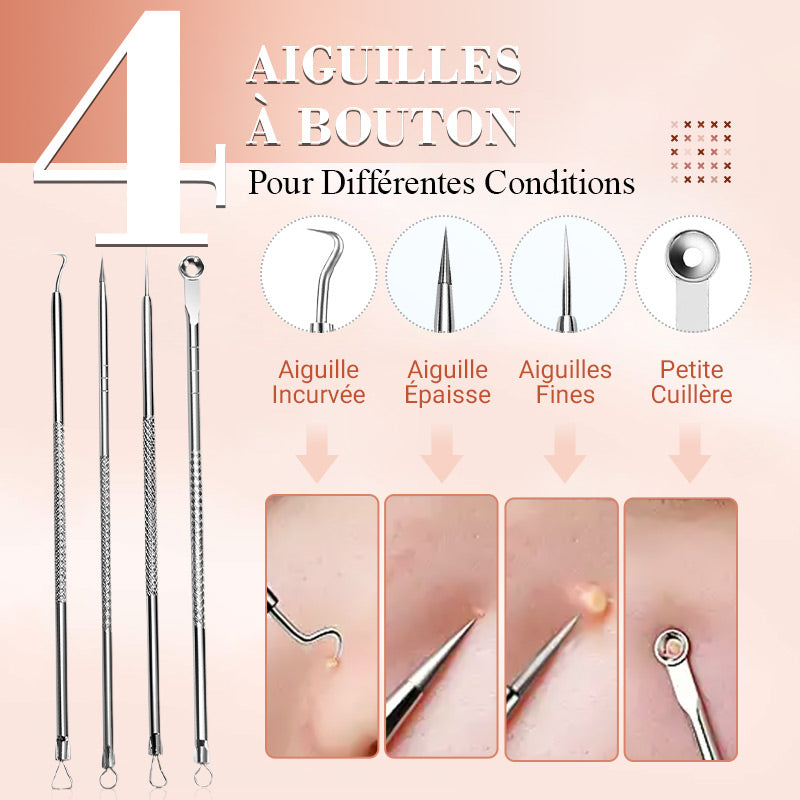 💓50% DE RÉDUCTION💥Kit d'Outils pour l'Extraction de Points Noirs et Boutons📢📢3 dernières heures : Grande vente⏰⏰
