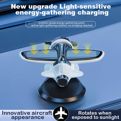 🔥Ornements pour voiture en forme d'avion à énergie solaire