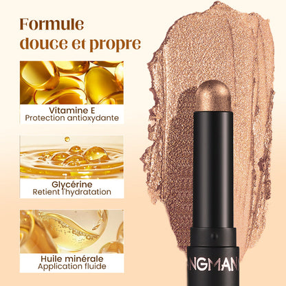 📢📢50 % de réduction !! ⏰8 couleurs de fards à paupières pailletés en stick, waterproof, longue tenue et multi-usage