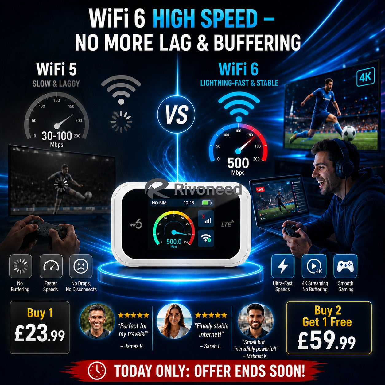 📶 Point d'accès mobile avec couverture Wi‑Fi complète