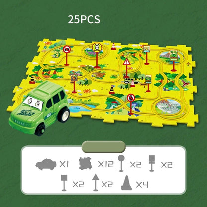 🔥Jeu de puzzle éducatif pour enfants Voiture sur rails🧩