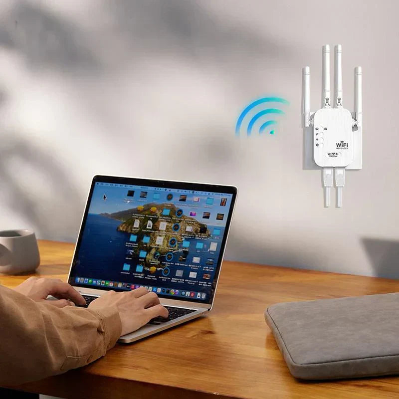 🔥 Extenseur WiFi 2026,1200Mbps Booster de signal à double bande (5GHz/2.4GHz), couvre 10 000 pieds carrés et 50 appareils, répéteur avec port Ethernet pour la maison