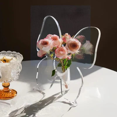 🔥Vase Décoratif Transparent Inspiré par le Papillon 🦋💎