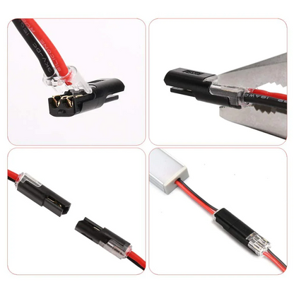 🏆Connecteur enfichable à double fil avec boucle de verrouillage