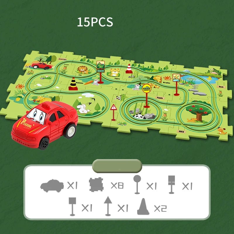 🔥Jeu de puzzle éducatif pour enfants Voiture sur rails🧩
