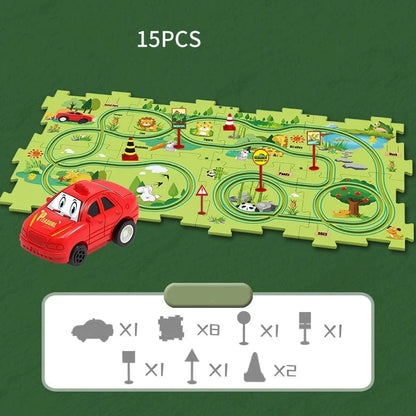 🔥Jeu de puzzle éducatif pour enfants Voiture sur rails🧩