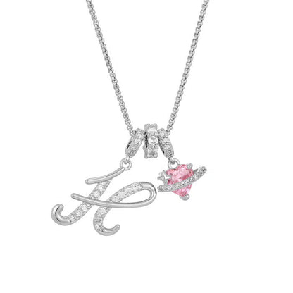 💖Dernier jour : 50 % de réduction ✨ Collier avec pendentif lettre de A à Z et trois breloques🎀