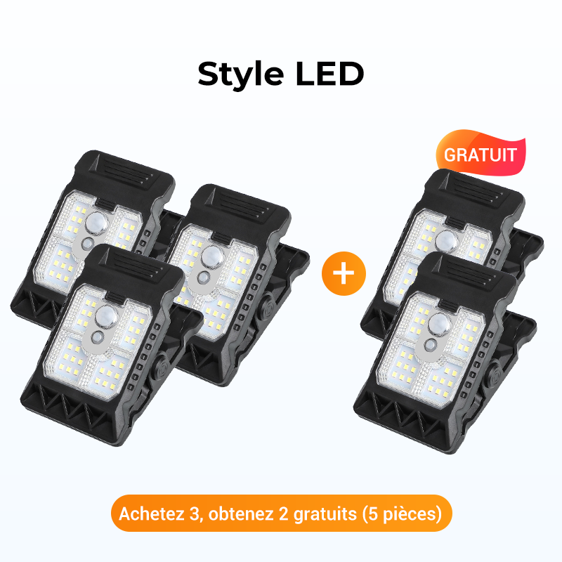Lampe Solaire à Clip Extérieur avec Détecteur de Mouvement