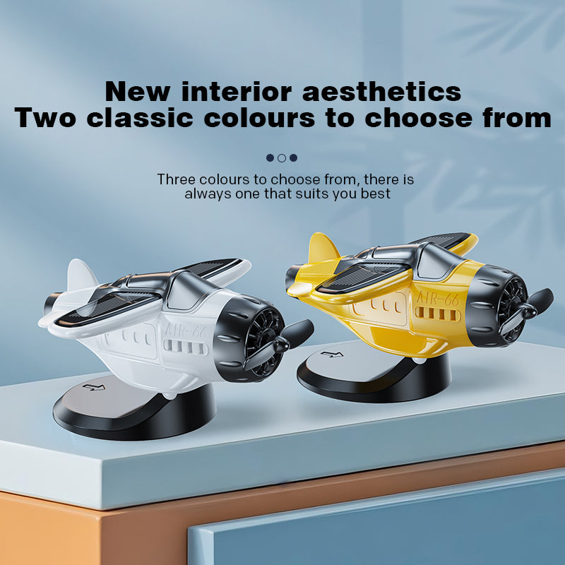 🔥Ornements pour voiture en forme d'avion à énergie solaire