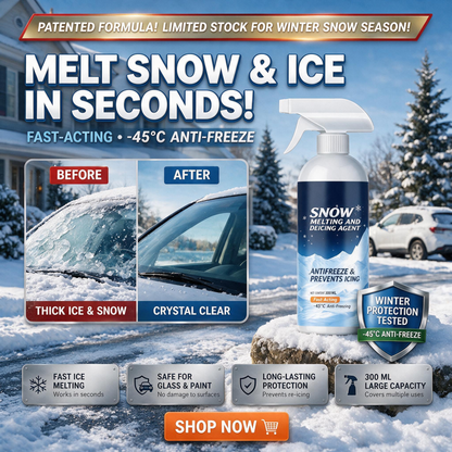 🧊 Produit hautement efficace pour faire fondre la neige et la glace ; adapté au déneigement de grandes surfaces et au dégivrage des véhicules.