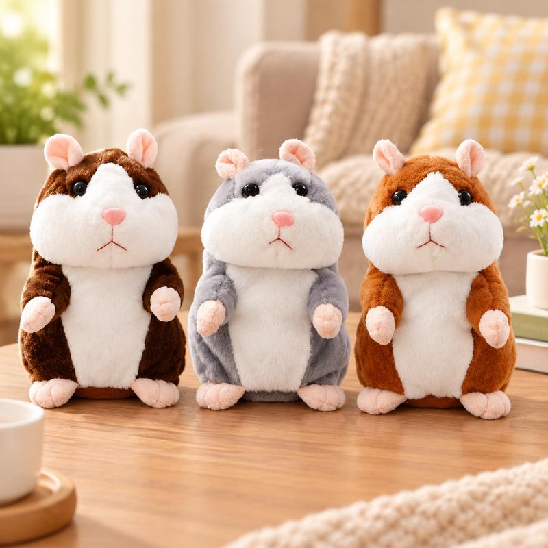 Peluche hamster parlante – répète tout ce que vous dites, remue la tête automatiquement ; un divertissement hilarant pour les enfants comme pour les adultes
