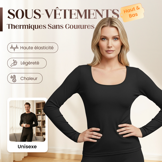 🩲 50% RÉDUCTION DERNIER JOUR! ✨ Sous-vêtements Thermiques Élastiques Sans Couture - Matière Respirante avec Soutien Léger pour un Confort Invisible Toute la Journée 🌸✨