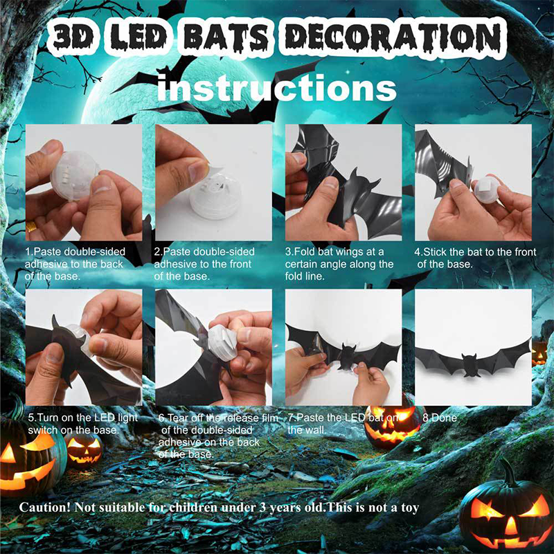 🦇✨ Applique murale LED 3D chauve-souris — Déco unique & lumière stylée ! 💡 Achetez-en plus, économisez davantage !