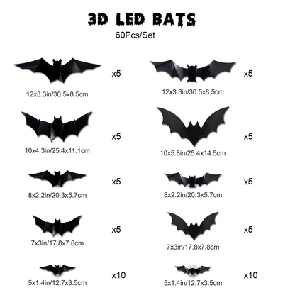 🦇✨ Applique murale LED 3D chauve-souris — Déco unique & lumière stylée ! 💡 Achetez-en plus, économisez davantage !