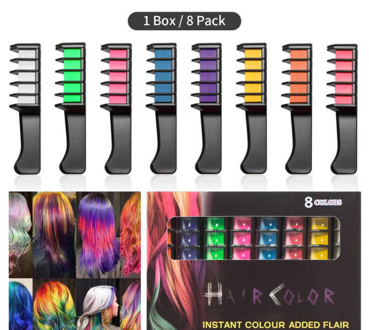 🎅Prévente de Noël - 50 % de réduction ✨Craie colorante temporaire pour cheveux - Sans cruauté