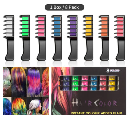 🎅Prévente de Noël - 50 % de réduction ✨Craie colorante temporaire pour cheveux - Sans cruauté