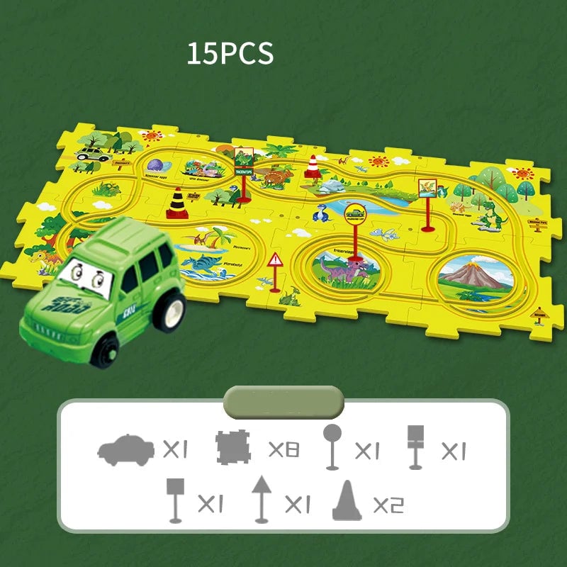 🔥Jeu de puzzle éducatif pour enfants Voiture sur rails🧩