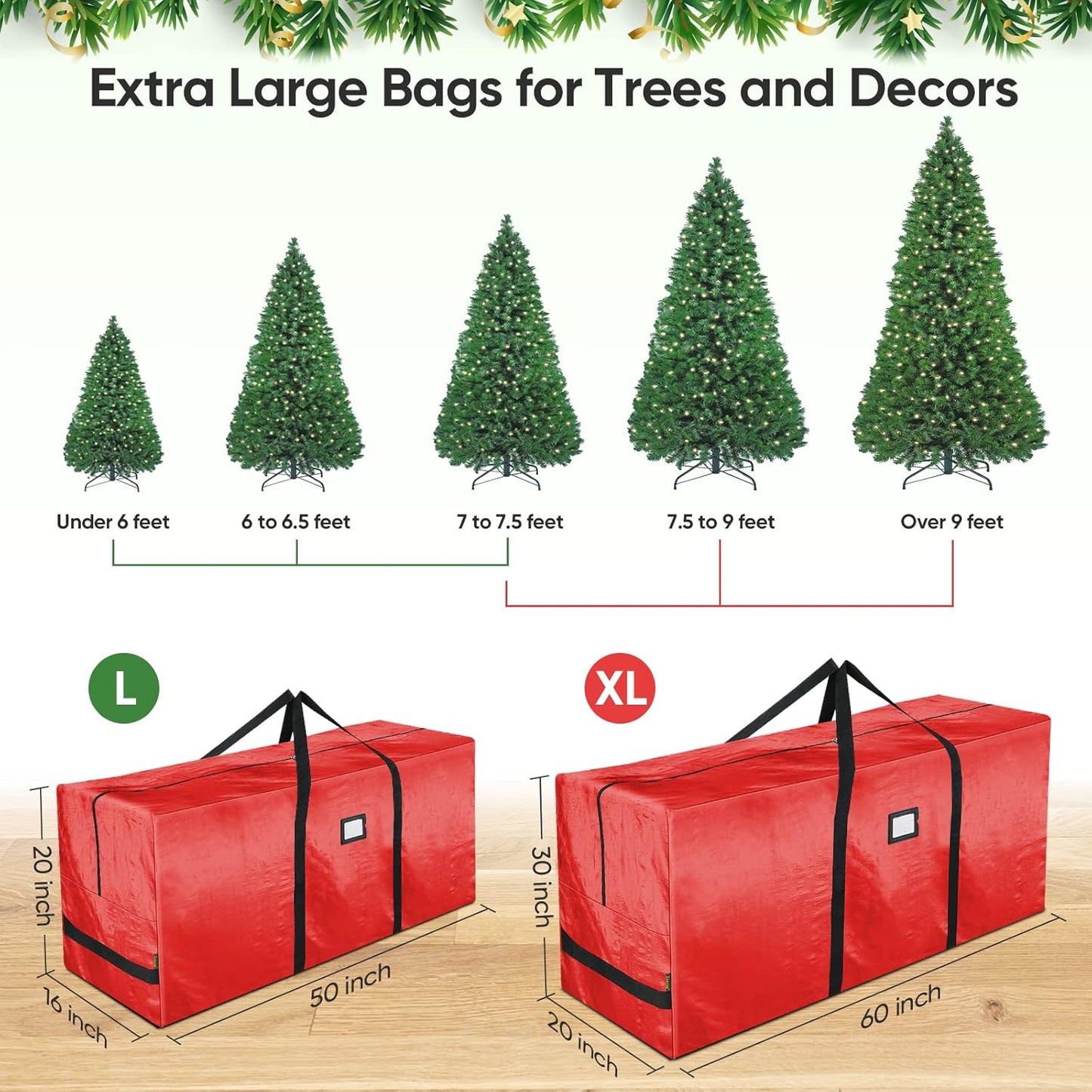 🎄 50% DE RÉDUCTION MAINTENANT ! 🎅 Sac de Rangement Imperméable pour Sapin de Noël – Durable, Transport Facile & Protection Maximale 🎁
