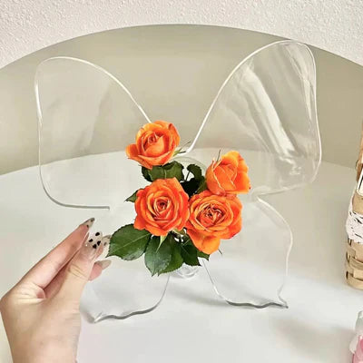 🔥Vase Décoratif Transparent Inspiré par le Papillon 🦋💎