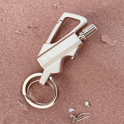 🔥Porte-clés Briquet à Silex💖Étanche, Rechargeable & 10 000 Utilisations | Idéal Survie, Camping & Cadeau