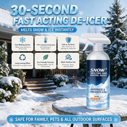 🧊 Produit hautement efficace pour faire fondre la neige et la glace ; adapté au déneigement de grandes surfaces et au dégivrage des véhicules.
