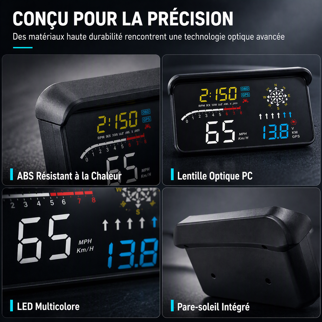 🛒🚘 Affichage tête haute universel pour voitures – technologie et sécurité à chaque trajet. Commandez maintenant !