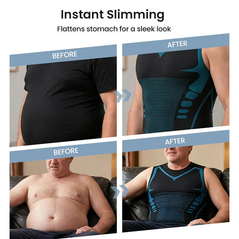 💪50% DE RÉDUCTION ! 🎉Gilet sculptant ionique Slimoly® – Compression et rafraîchissement – Remodelage du corps et sans manches – Invisible sous les vêtements 🕶️