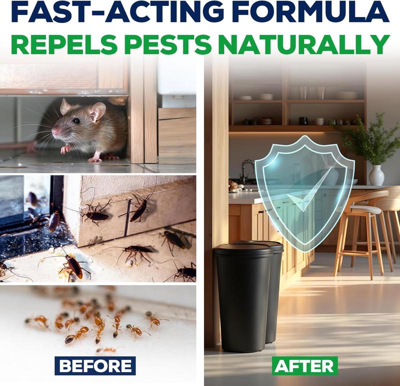 🗑️Spray anti-insectes et anti-nuisibles à l'huile essentielle de menthe poivrée naturelle – Puissance maximale – Formule au parfum doux pour la maison et le jardin