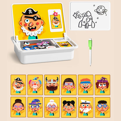 🧩 50% DE RÉDUCTION ! 🎨 Boîte à Puzzle Magnétique Enfant - Jeu Éducatif avec Planche à Dessin et Pièces Colorées 🖍️📦
