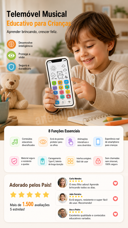 📱 50% DE DESCONTO – Smartphone Educativo para Crianças | Pedagógico, protege os olhos & ideal para aprendizagem ✨👶