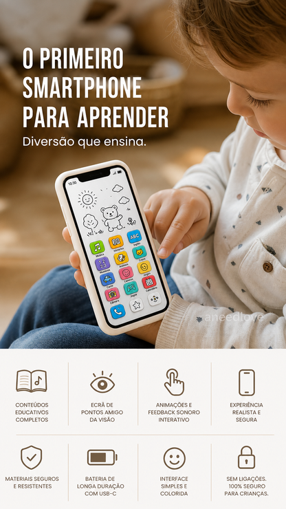 📱 50% DE DESCONTO – Smartphone Educativo para Crianças | Pedagógico, protege os olhos & ideal para aprendizagem ✨👶