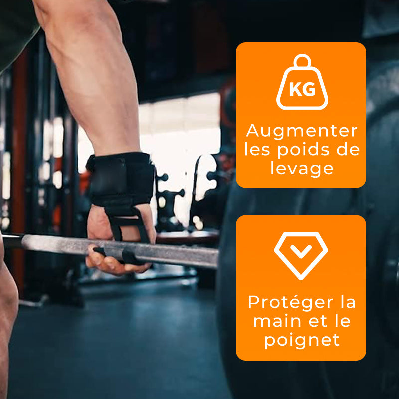 🔥Réduction limitée à 49%🔥Sangles de Poignet Robustes à Crochets pour Haltérophilie