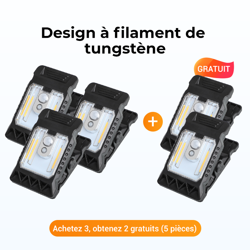 Lampe Solaire à Clip Extérieur avec Détecteur de Mouvement