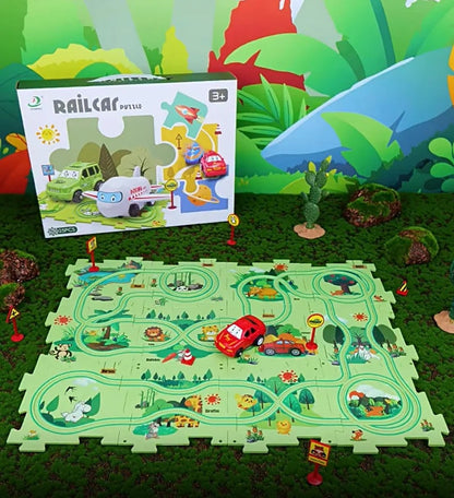 🔥Jeu de puzzle éducatif pour enfants Voiture sur rails🧩