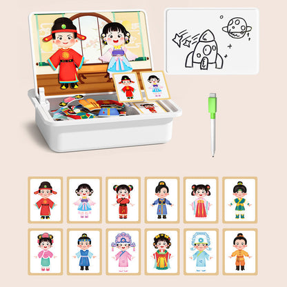 🧩 50% DE RÉDUCTION ! 🎨 Boîte à Puzzle Magnétique Enfant - Jeu Éducatif avec Planche à Dessin et Pièces Colorées 🖍️📦