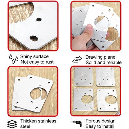 🛠️ ACHETEZ 1, OBTENEZ 1 GRATUIT ! 🔥 Kit de Réparation de Charnière – Outil Tout-en-Un, Réparation Facile & Durable – Plaque en Acier Inoxydable – Compatible avec Toutes les Charnières Standard 🏠✨