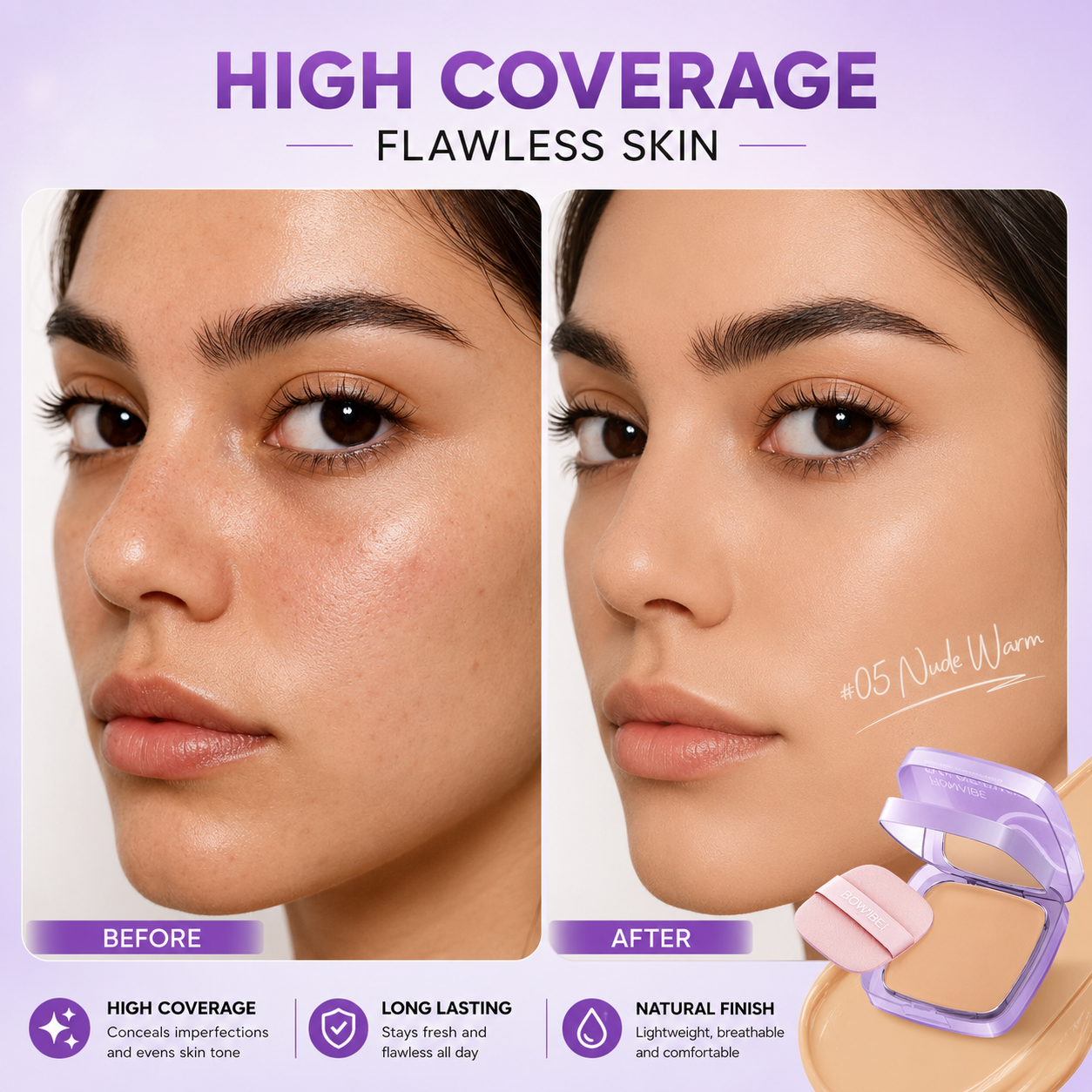 💜 Crème matte – Teint parfait express