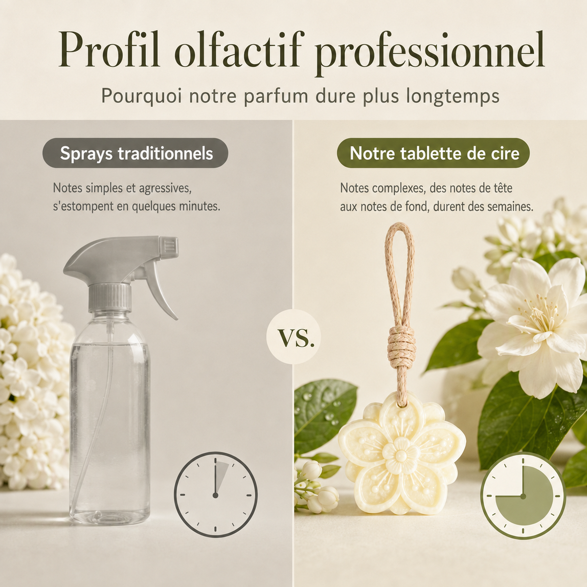 Sachet parfumé suspendu – Parfum Gardénia 🌸