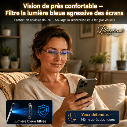 👓 Lunettes de lecture à double usage ✨ - Verres en saphir | Protection contre la lumière bleue | Dioptries de +1,00 à +4,00 | Noir et marron