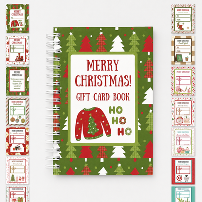 🔥🎁50 % DE RÉDUCTION !!! - Prêt pour Noël ! 🎅 Carnet de cartes-cadeaux de Noël - 👍 Carnet de cartes-cadeaux de Noël à reliure spirale à faire soi-même