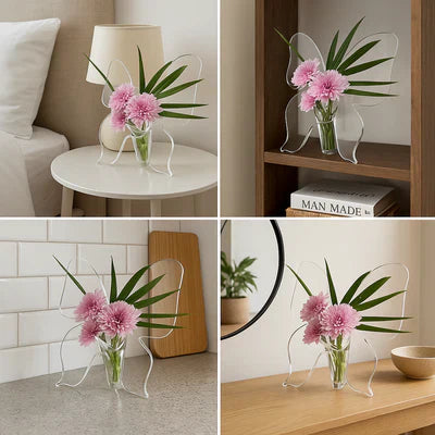 🔥Vase Décoratif Transparent Inspiré par le Papillon 🦋💎