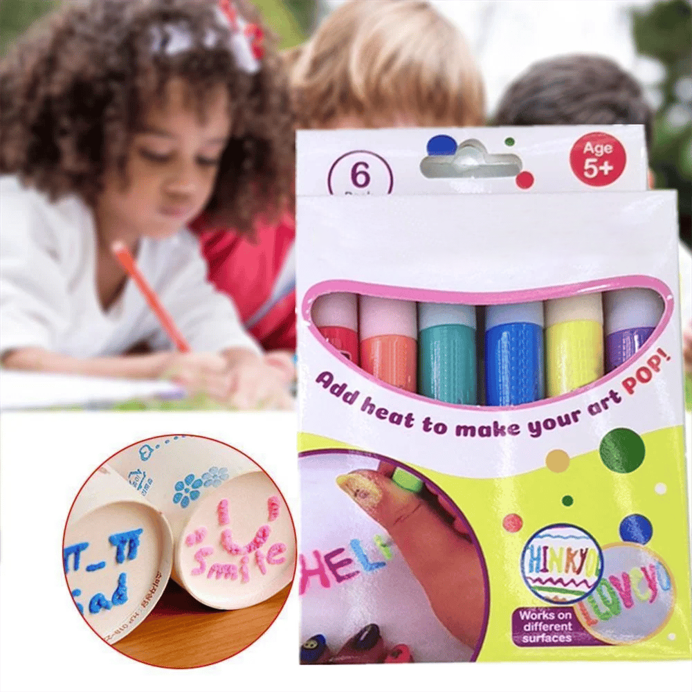 🎄🖊️ Stylos Bubble Popcorn 3D — Dessins Gonflés Magiques