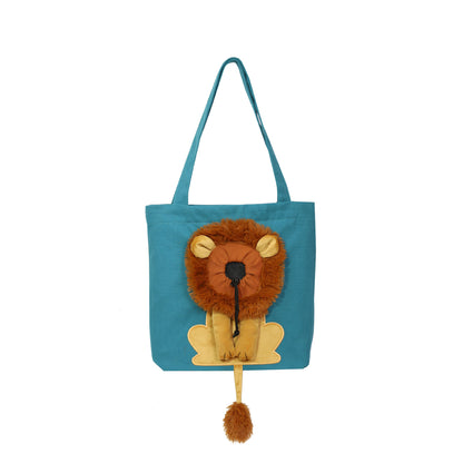 🐈Sac pour chat en forme de tête de rosée - Sac de transport pour animaux de compagnie👜