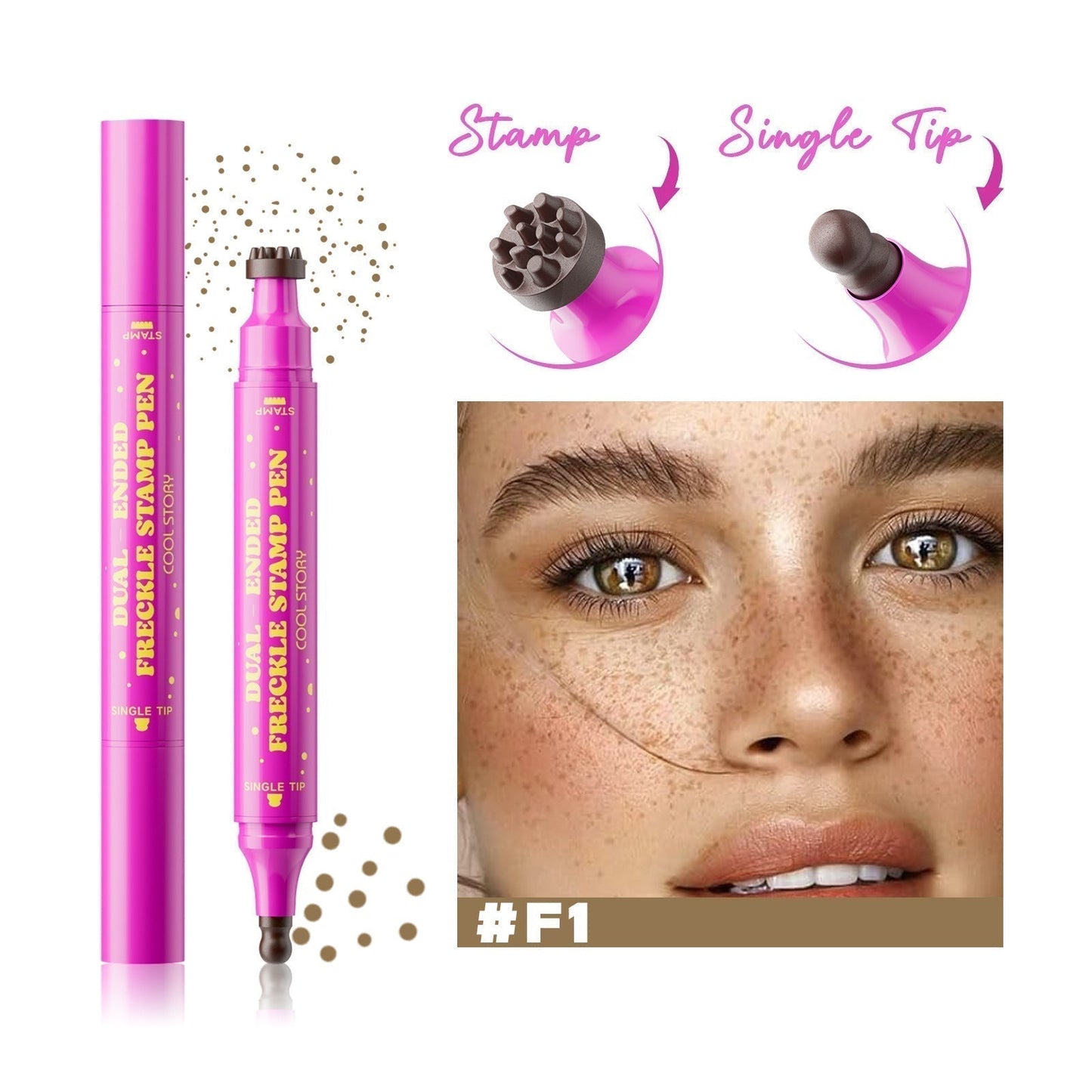 🌟✨ PROMO FLASH 50% ! Stylo Tampon à Taches de Rousseur & Eyeliner – Résistant à l'Eau, Résultat Réaliste, Parfait pour Quotidien & Cosplay 🎭