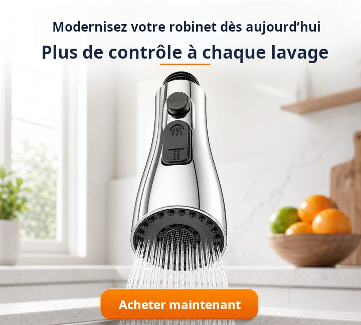 Rallonge de robinet anti-éclaboussures avec 9 joints pour évier de cuisine et de salle de bain