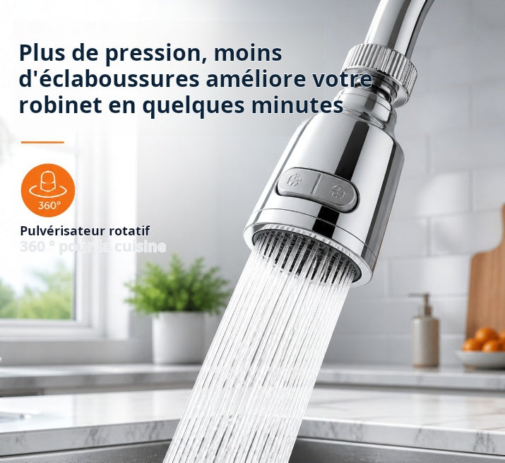 Rallonge de robinet anti-éclaboussures avec 9 joints pour évier de cuisine et de salle de bain
