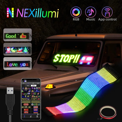 📱 50% DE RÉDUCTION! 💡 Panneau LED Flexible Multiusage – Texte Défilant Programmable, Animations Personnalisables & Contrôle Via Application 📲